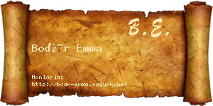 Boár Emma névjegykártya